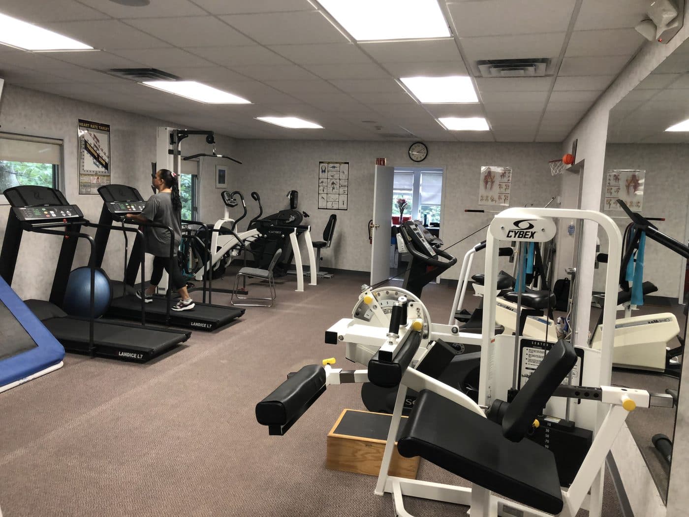 Rehab gym with exercise machines